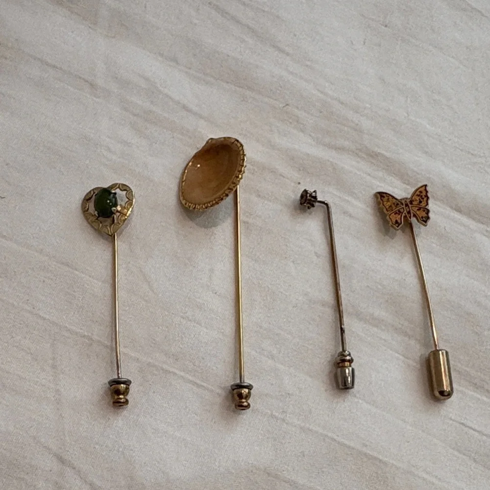 Set of 4 Lapel Stick Pins. Vintage